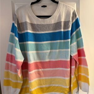 Multicolor Striped Women's Talbots Sweater 3x
